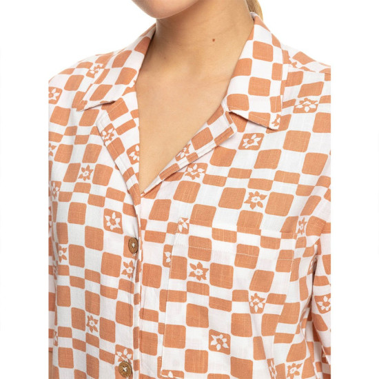 Roxy Γυναικείο πουκάμισο Aloha Sunset Check Short Sleeve T-Shirt